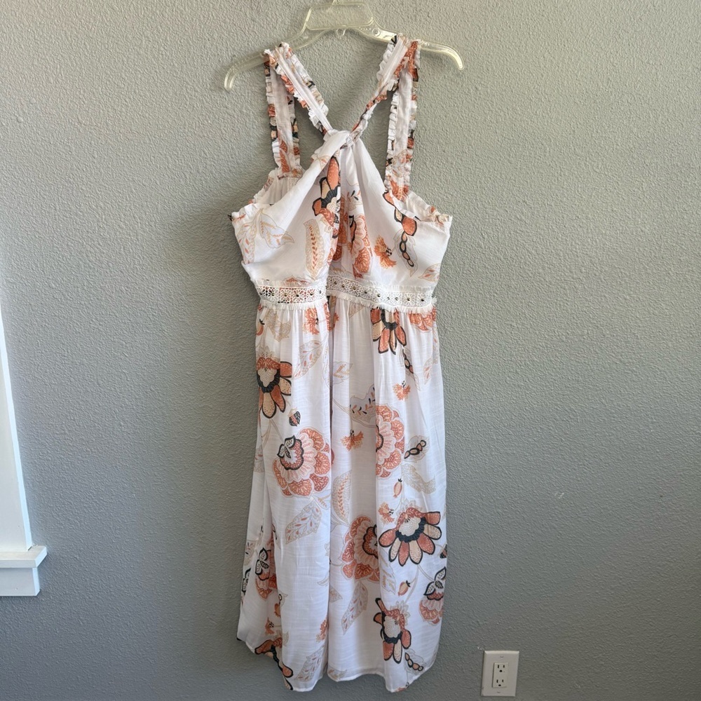 Lauren Conrad‎ Floral Halter Midi Dress NWT Size XL